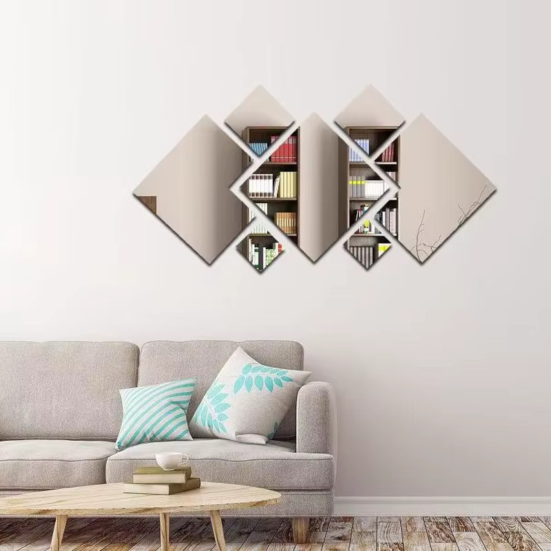 3D Acrylic Mirror Wall Sticker for Bedroom Living Room Corridor DIY Background