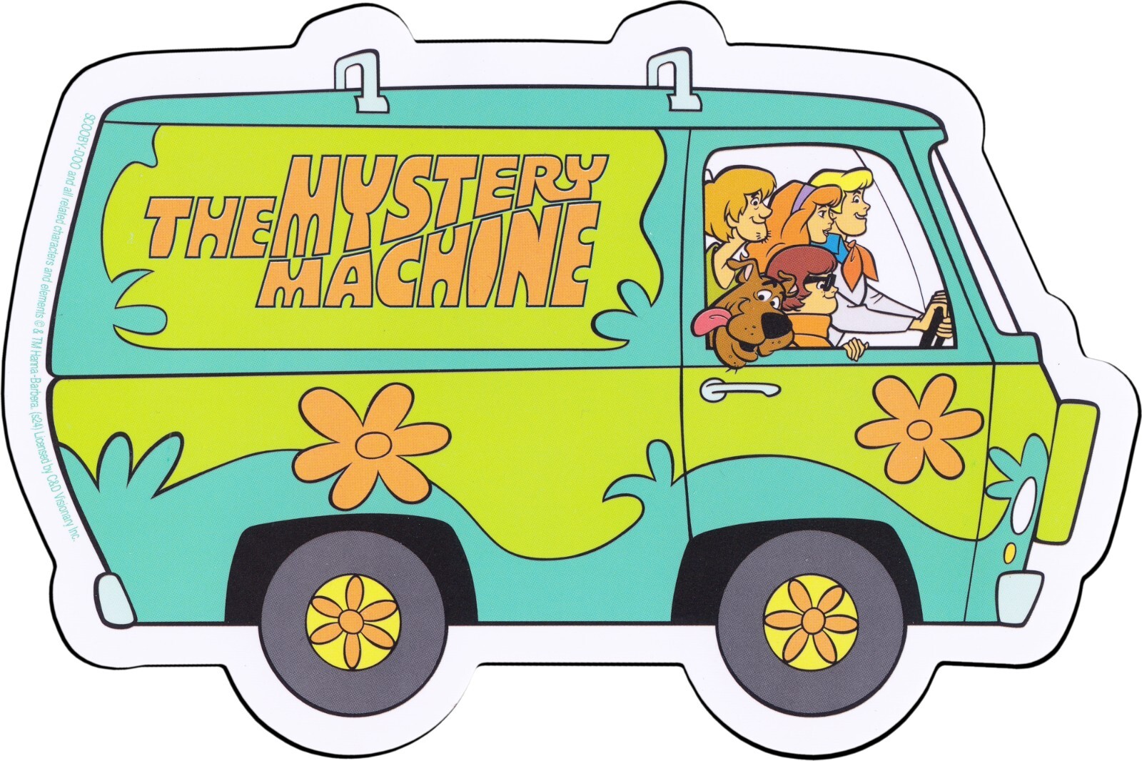 Sticker – Scooby Doo And Gang In The Mystery Machine 5.5" x 3.75" Die Cut #5995