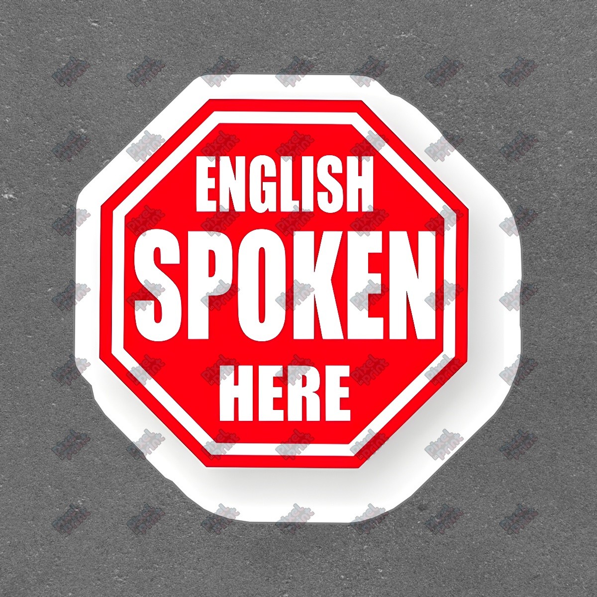 English Spoken Here Vinyl Decal Funny Wall Sticker Home Office Decor #197210
