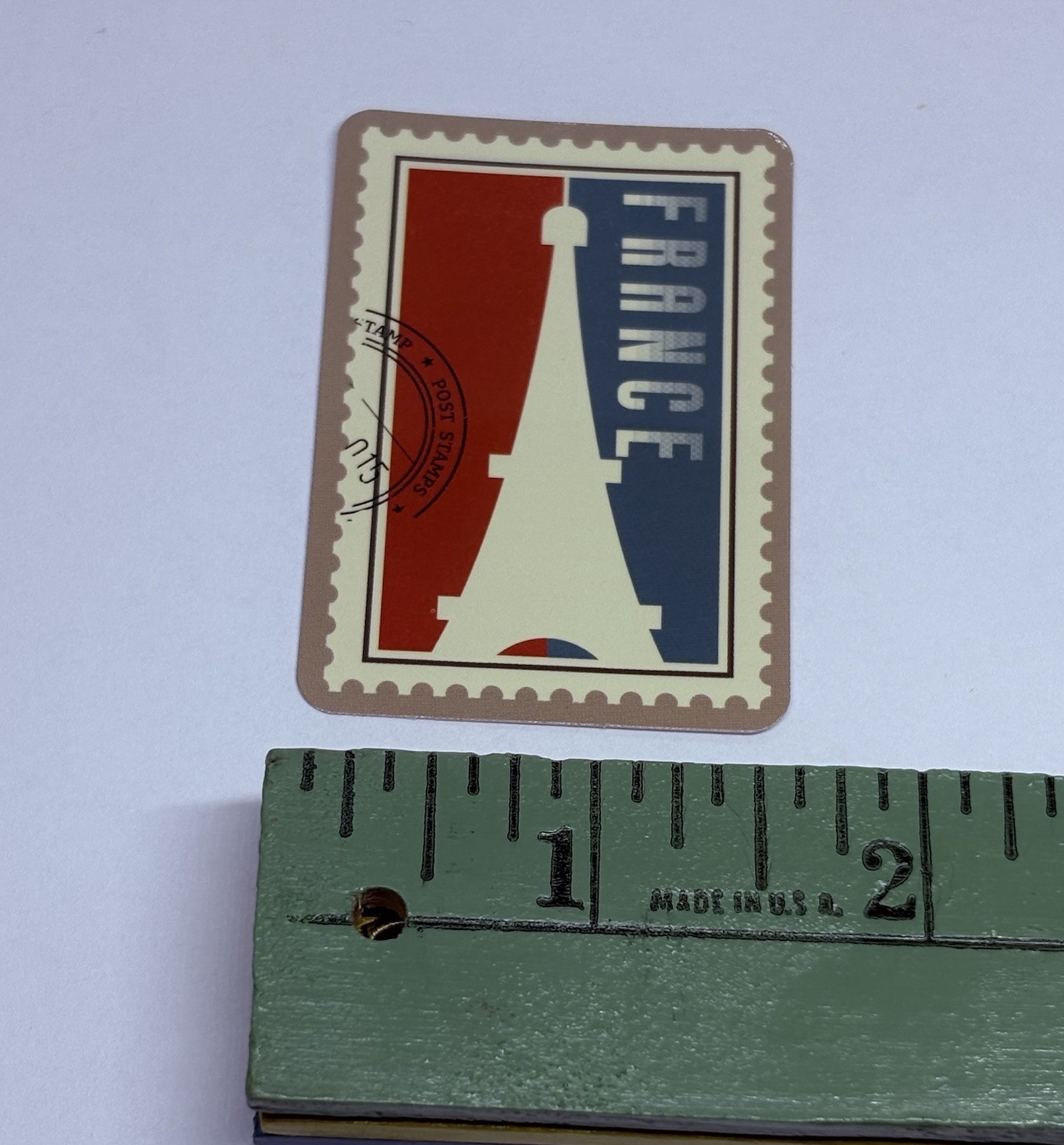 Eiffel Tower France Postage Stamp Novelty Sticker Vinyl Decal Travel Art Tc9
