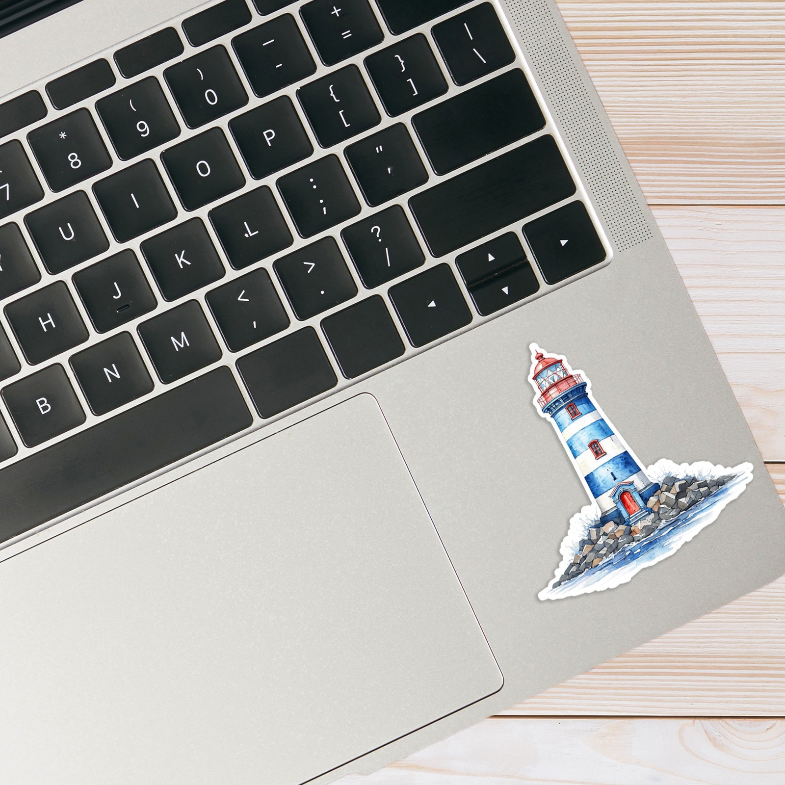 Blue White Lighthouse – Vinyl Decal Sticker – Car Window Laptop – #1672