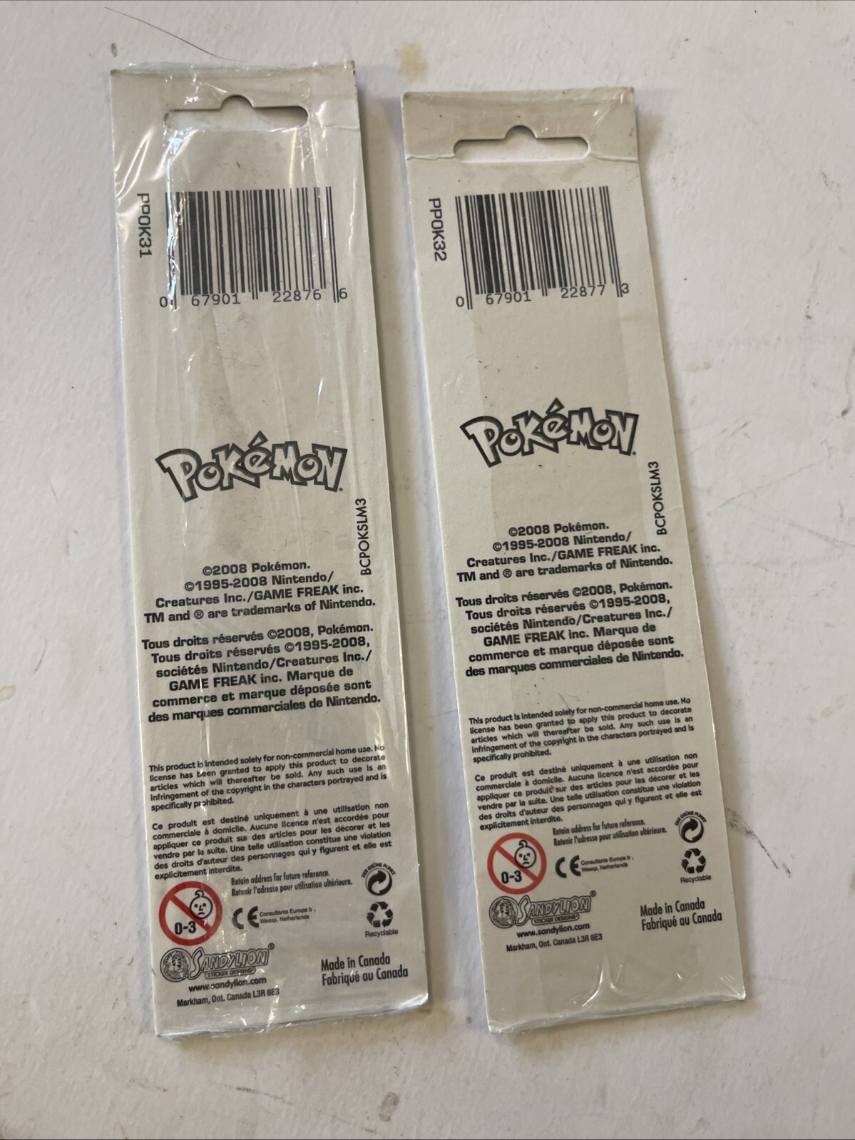 Pokémon Diamond And Pearl Sticker Sheets 2 Packs of 2 Four Sheets Total New