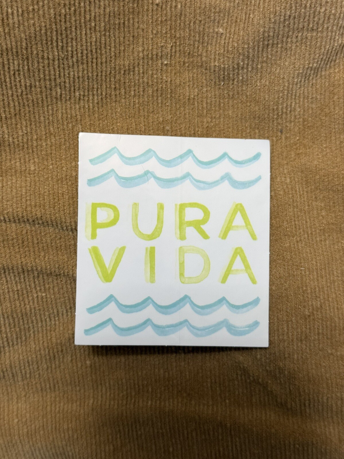 Pura Vida square wave sticker