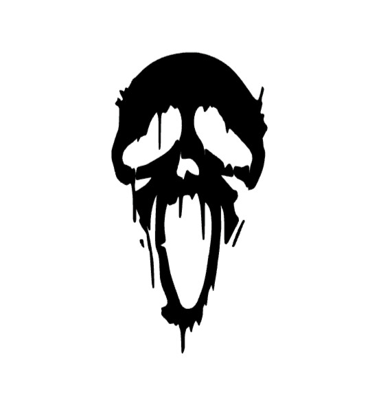Dripping Ghost Face Scream Decal Car Wall Laptop Vinyl Sticker Phone Halloween