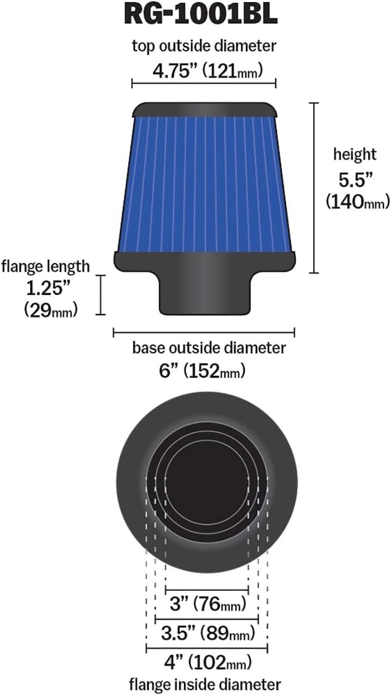 High-Flow Original Lifetime Universal Clamp-On Air Filter: Performance, Premium,