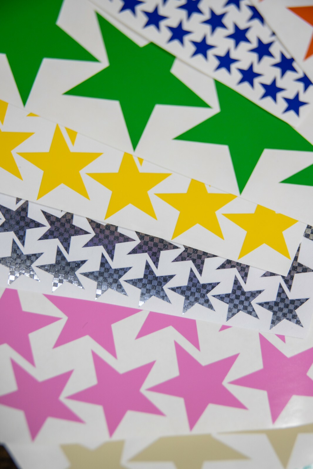 Star stickers! Pick your size and color! Permanent outdoor glossy vinyl decals.