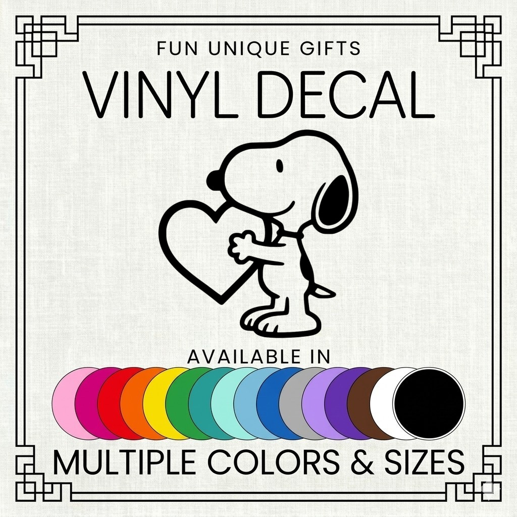 Snoopy Vinyl Decal Sticker -Multiple Colors & Sizes- SHIPS FREE!