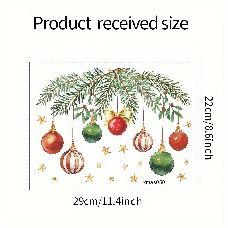 Christmas Toilet Sticker Self-Adhesive Xmas Ornaments for Holiday Bathroom Decor