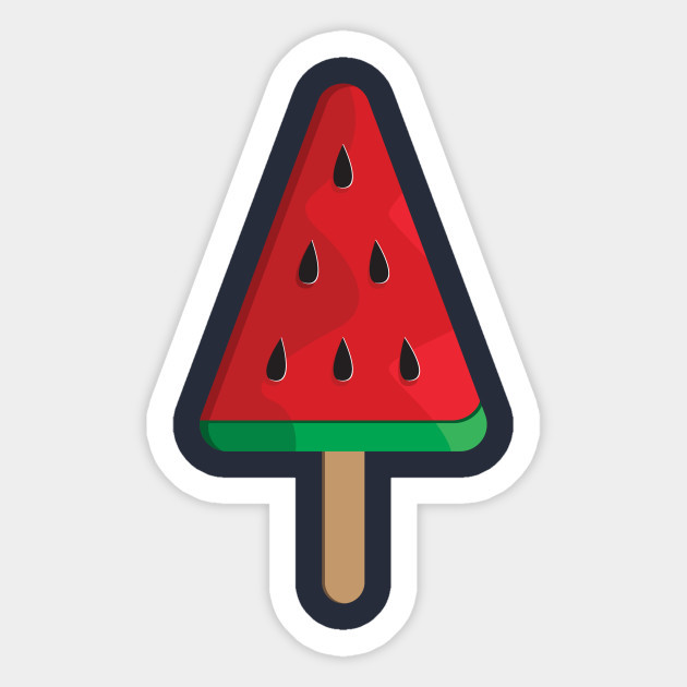Cute Melon Watermelon Popsicle Ice Cream Vinyl Decal Decor Laptop Fruit Sticker