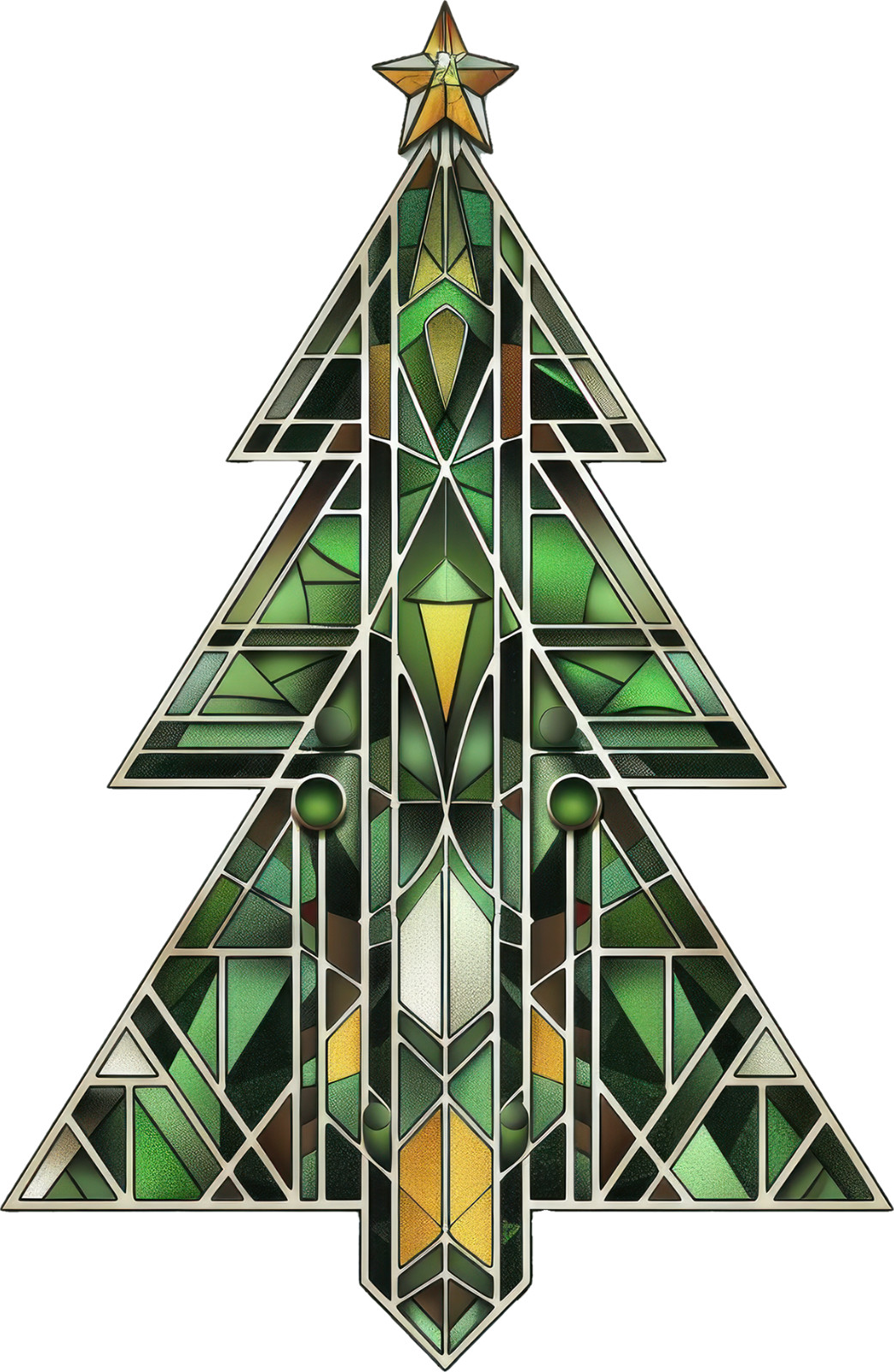 Wall sticker Christmas tree made of stained glass wall sticker 18X18 cm large