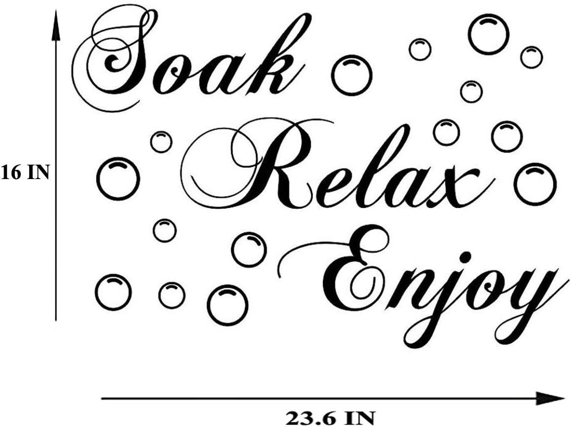 Charming Soak Relax Enjoy PVC Wall Decal – Removable & Perfect for Kids' Rooms