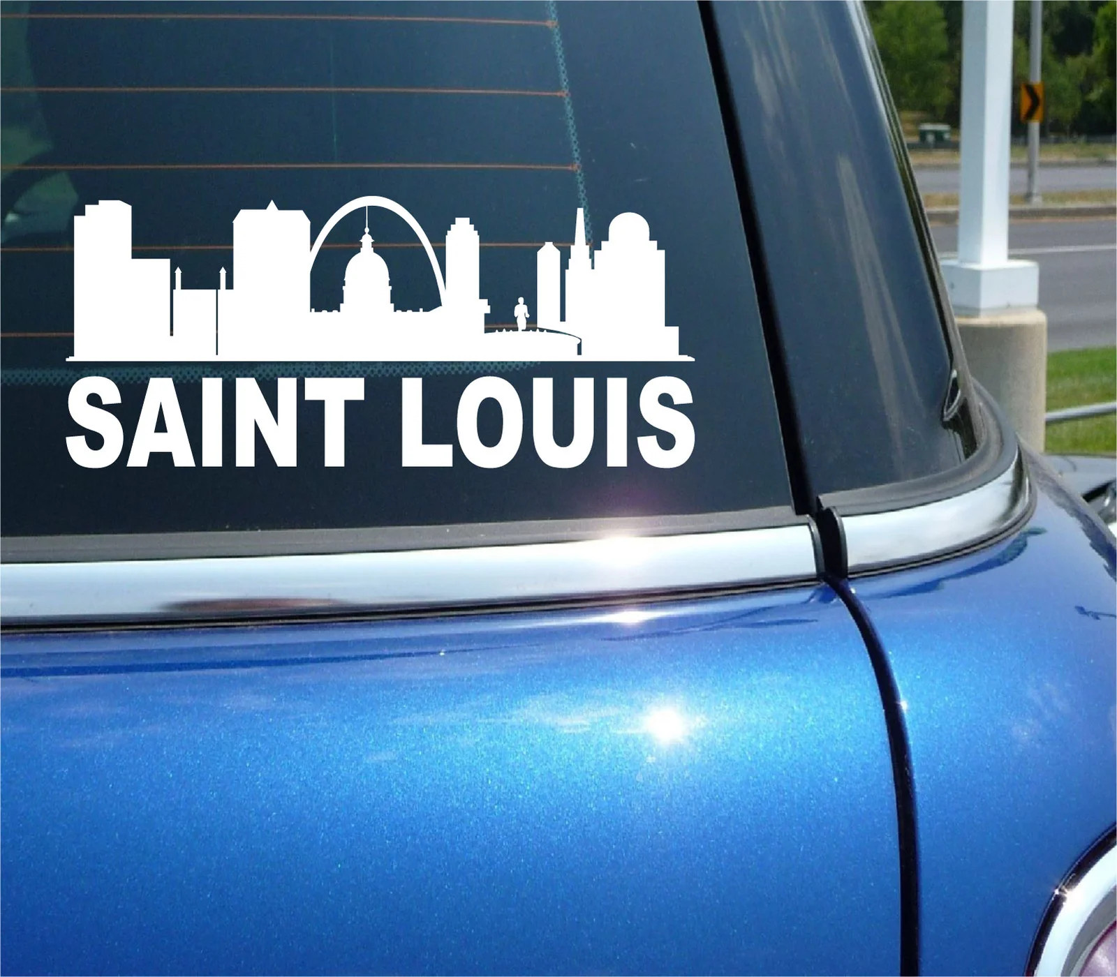 ST LOUIS MISSOURI CITY SKYLINE CITYSCAPE CAR WALL DECAL BUMPER STICKER