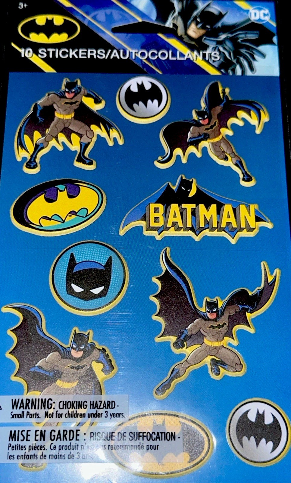 DC✨3D✨10✨BATMAN STICKERS✨🦇✨💙✨💛✨💪🏼✨6” x 4”✨SUPER COOL✨AWESOME✨AMAZING✨💫