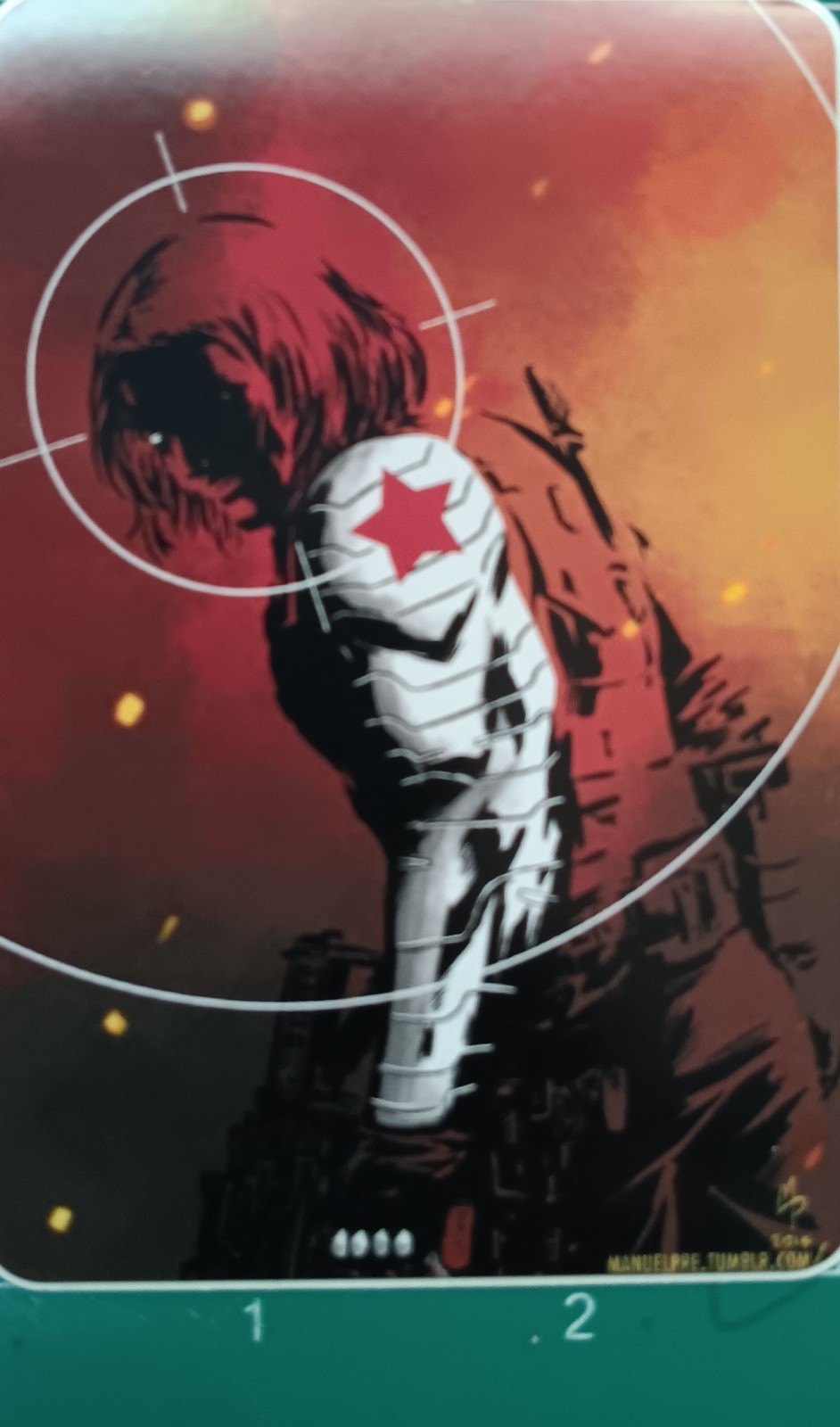 CAPTAIN AMERICAS: BUCKY VYNIL DIE-CUT STICKER 2X2 ( SMALL SIZE STICKER)