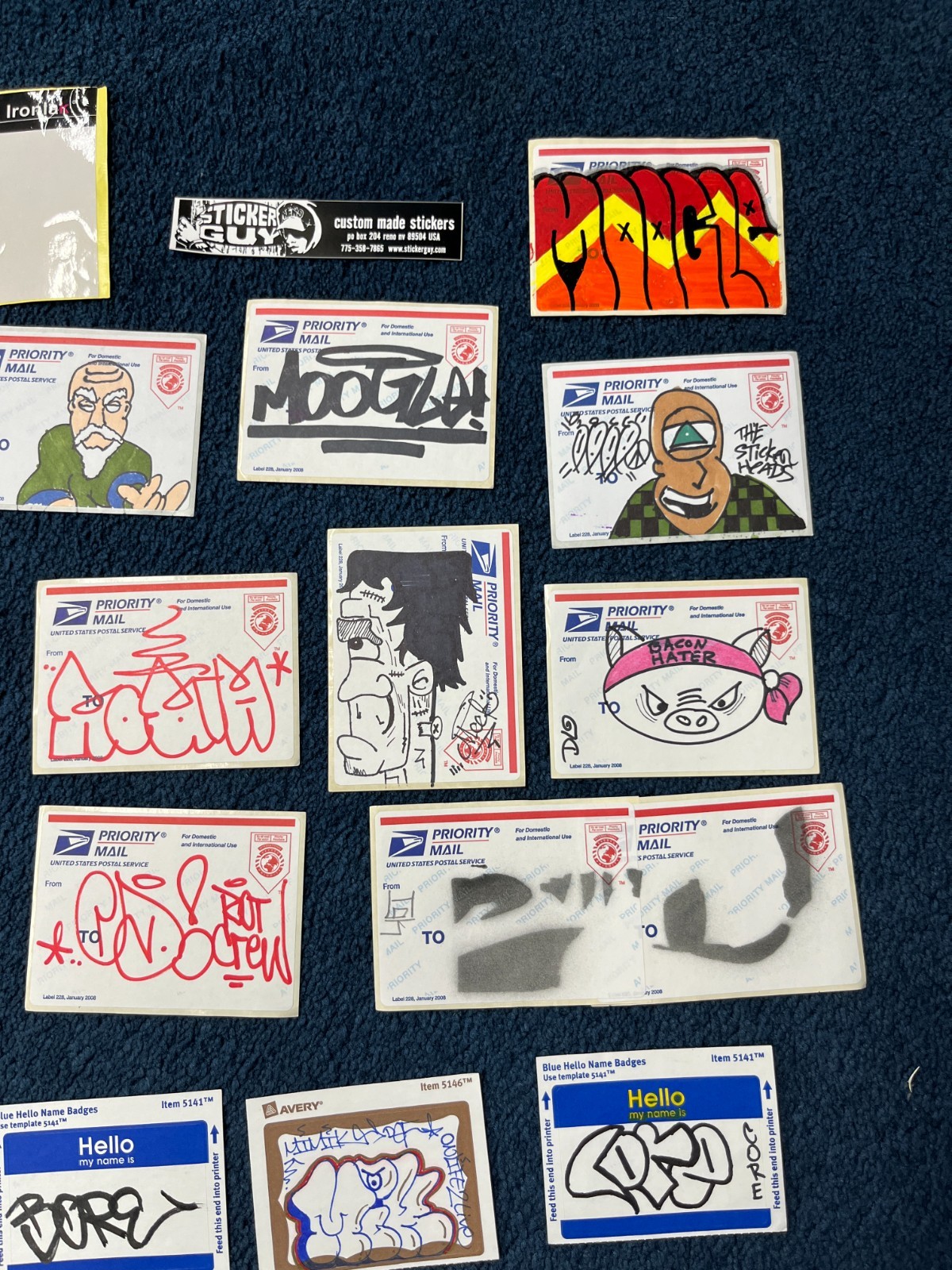 VTG Graffiti Street Art Sticker Pack Loose Lot Collection Label 228 x29 1404