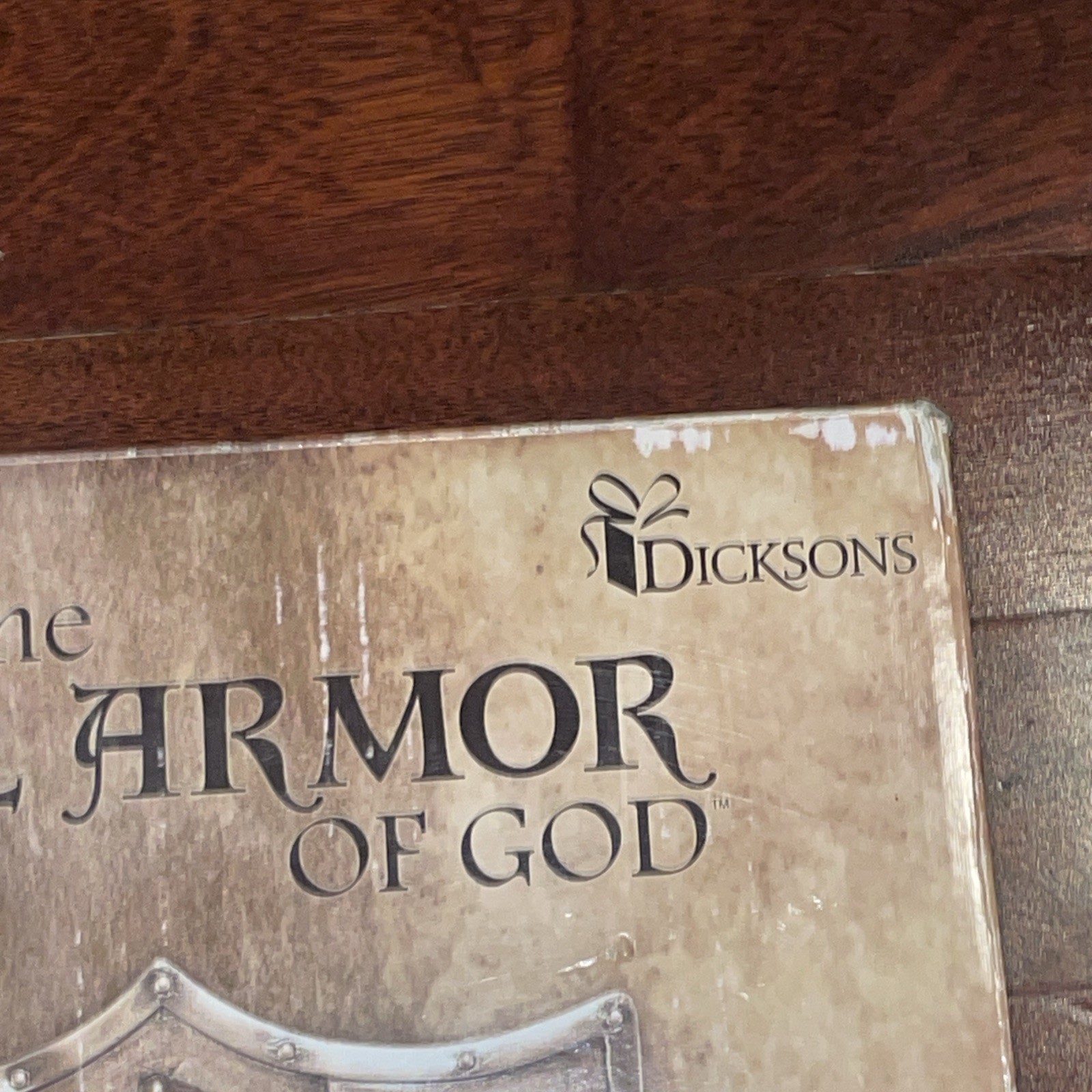 Put On The Full Armour Of God Resin Antique Brass Finish Wall Plaque 12”