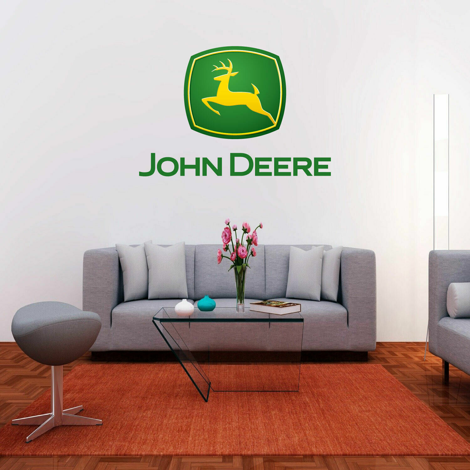 John Deere Tribute Logo Wall Decal Vinyl Sticker Art for Interior Home Decor