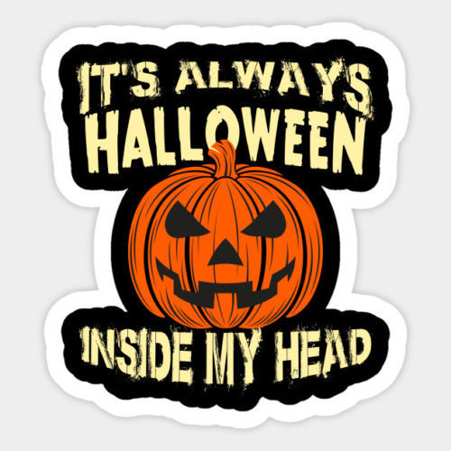Halloween pumpkin Vinyl Wall Bumper Bottle Phone Decal Decor Sticker – 18" inch