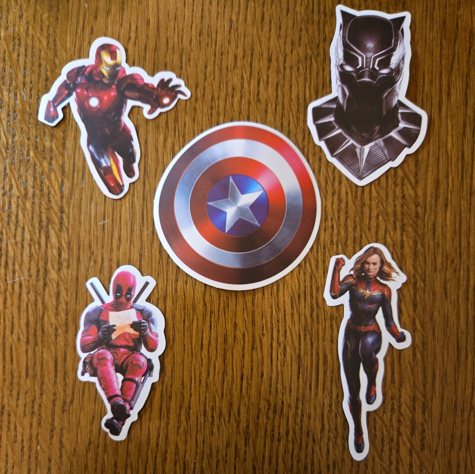 Marvel 5-piece multi hero sticker pack laugh smile cool variety new