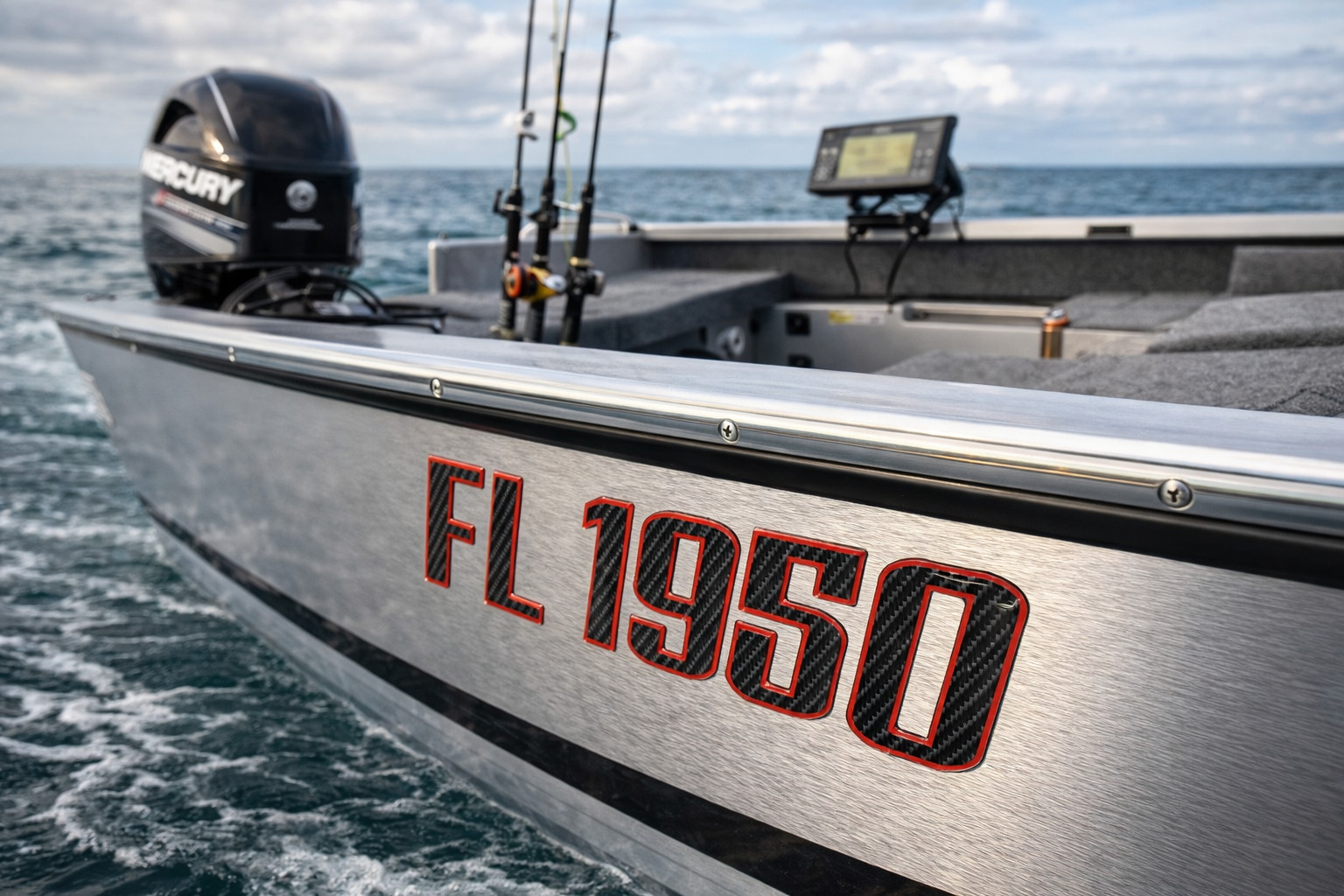 BOAT PWC LETTERS & NUMBERS REGISTRATION – RAISED CARBON FIBER 3D DECALS