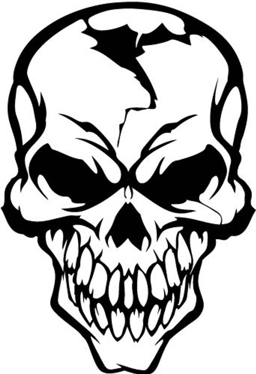 Scary Skull Vinyl Decal
