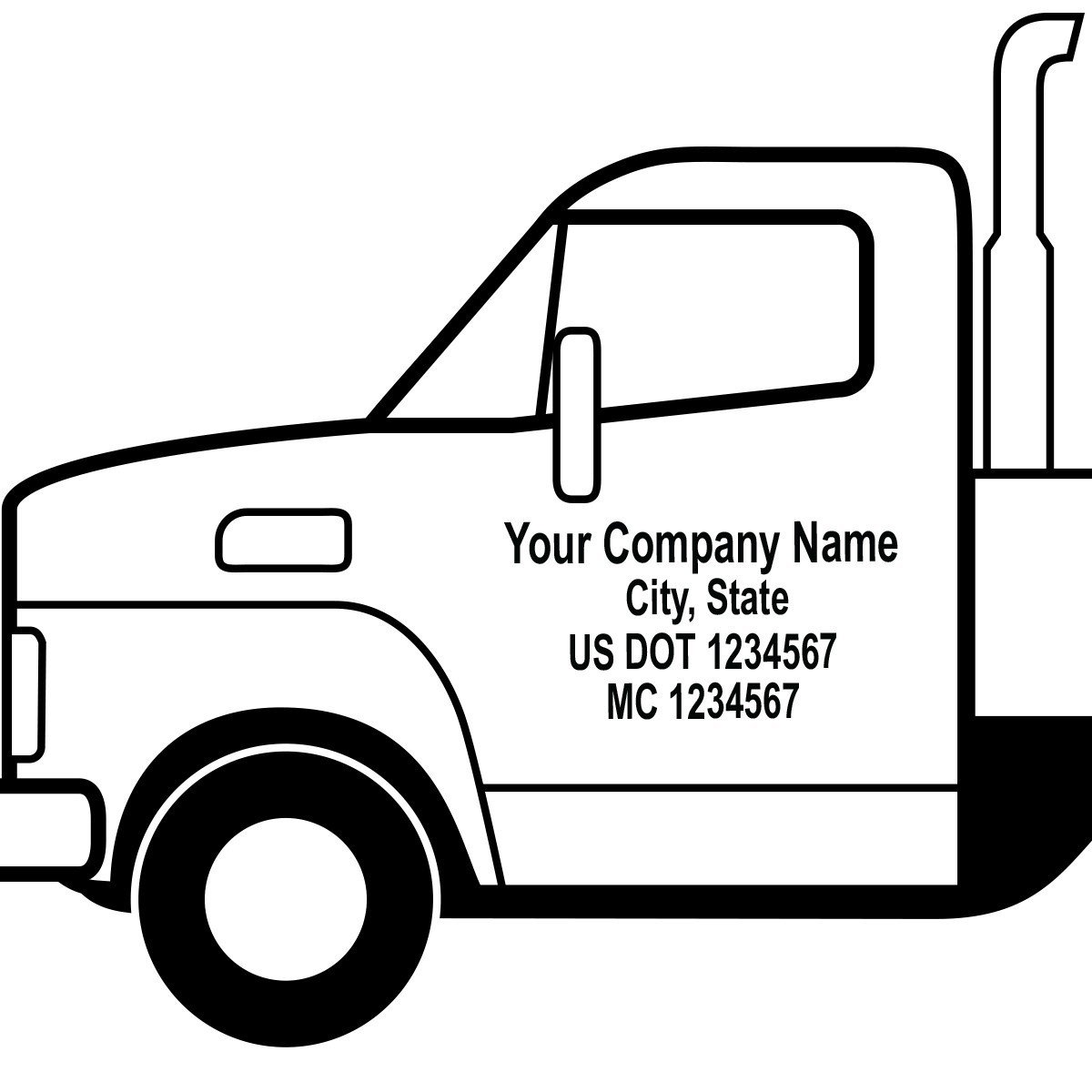 SET OF 2* Custom US DOT USDOT mc Decal Logo Semi Truck Trailer Lettering Sticker