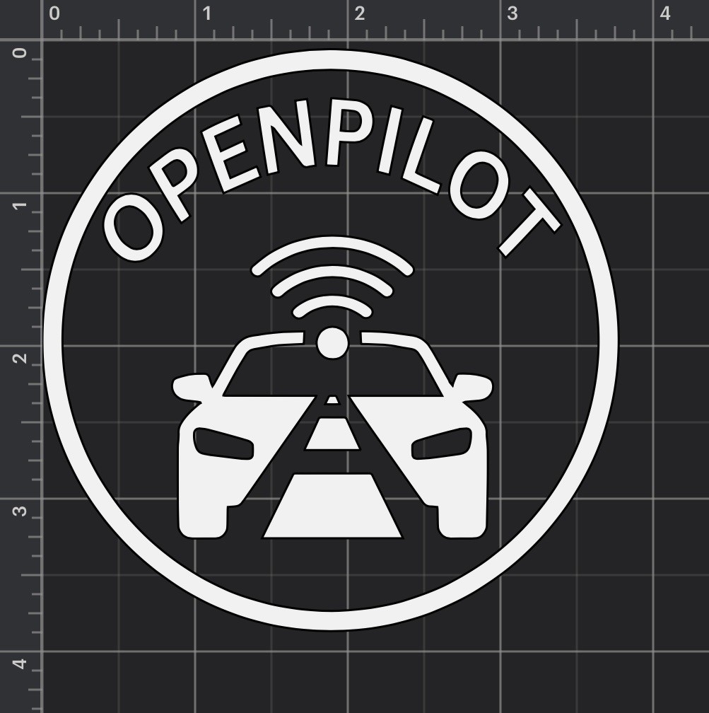 4×4” custom vinyl stickers decals – OPENPILOT, Comma, autonomous driving