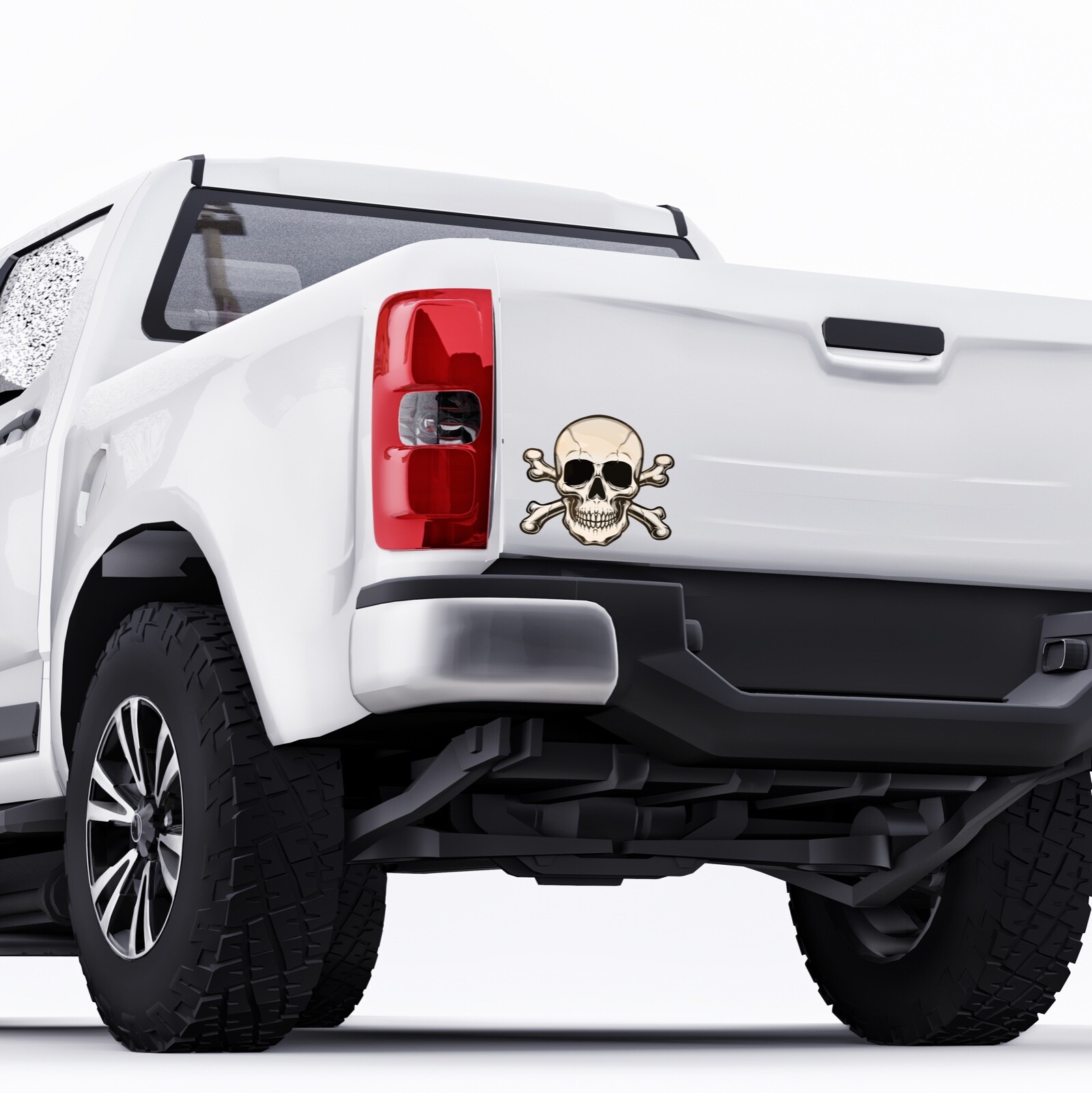 Skull Crossbones Vinyl Sticker MADE in USA Decal Truck Window Bumper Wall Car