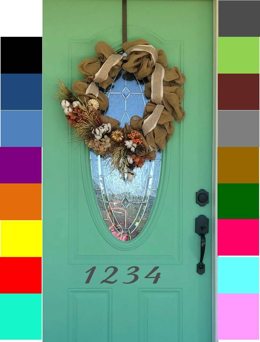 Front Door House Street Address Number Vinyl Decal Sticker Business Store Custom