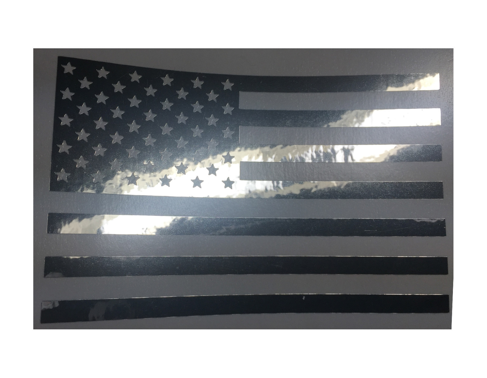 US Flag Sticker American Flag sticker All size regular Chrome Mirror Vinyl Color