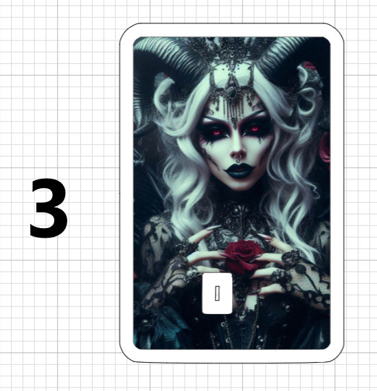 Goth Demon Girl Credit Debit ATM Card Skin Stickers Sexy Rose Succubus Love Dead