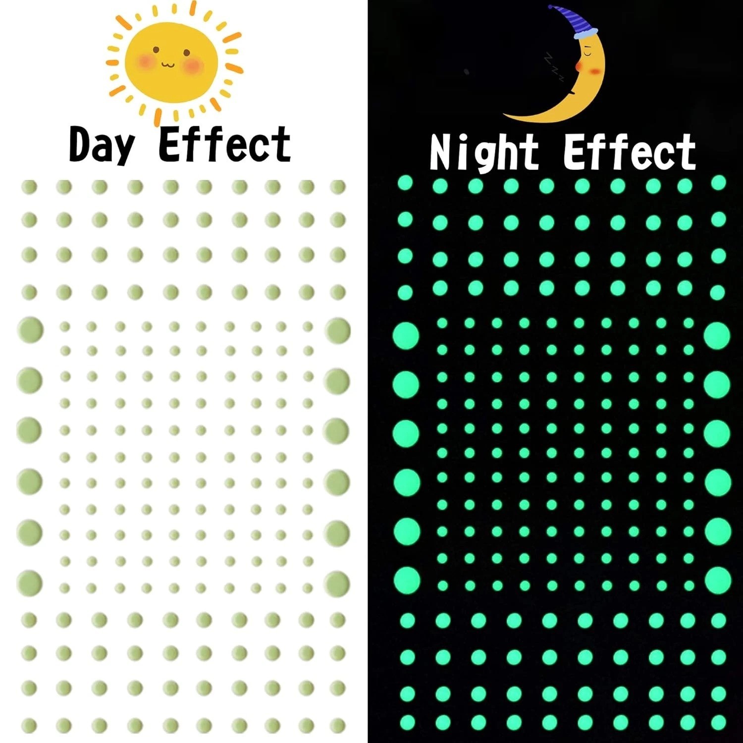 808 PCS Glow in the Dark Stars for Ceiling, Glowing Wall Decals Decor Stickers,