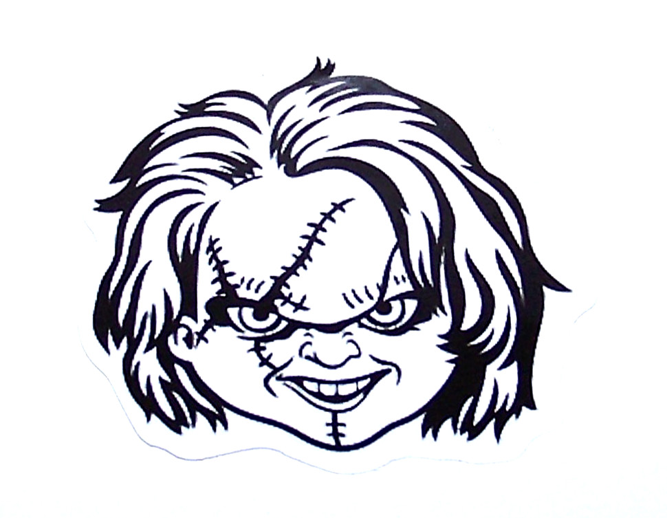 CHUCKY Child's Play Cut Sticker Decal Movie Horror Chucky Doll Film