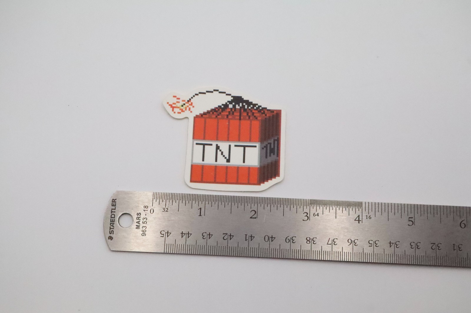 Minecraft TNT Pixel Art Sticker Decal Explosive Block Gamer Laptop Water Bottle