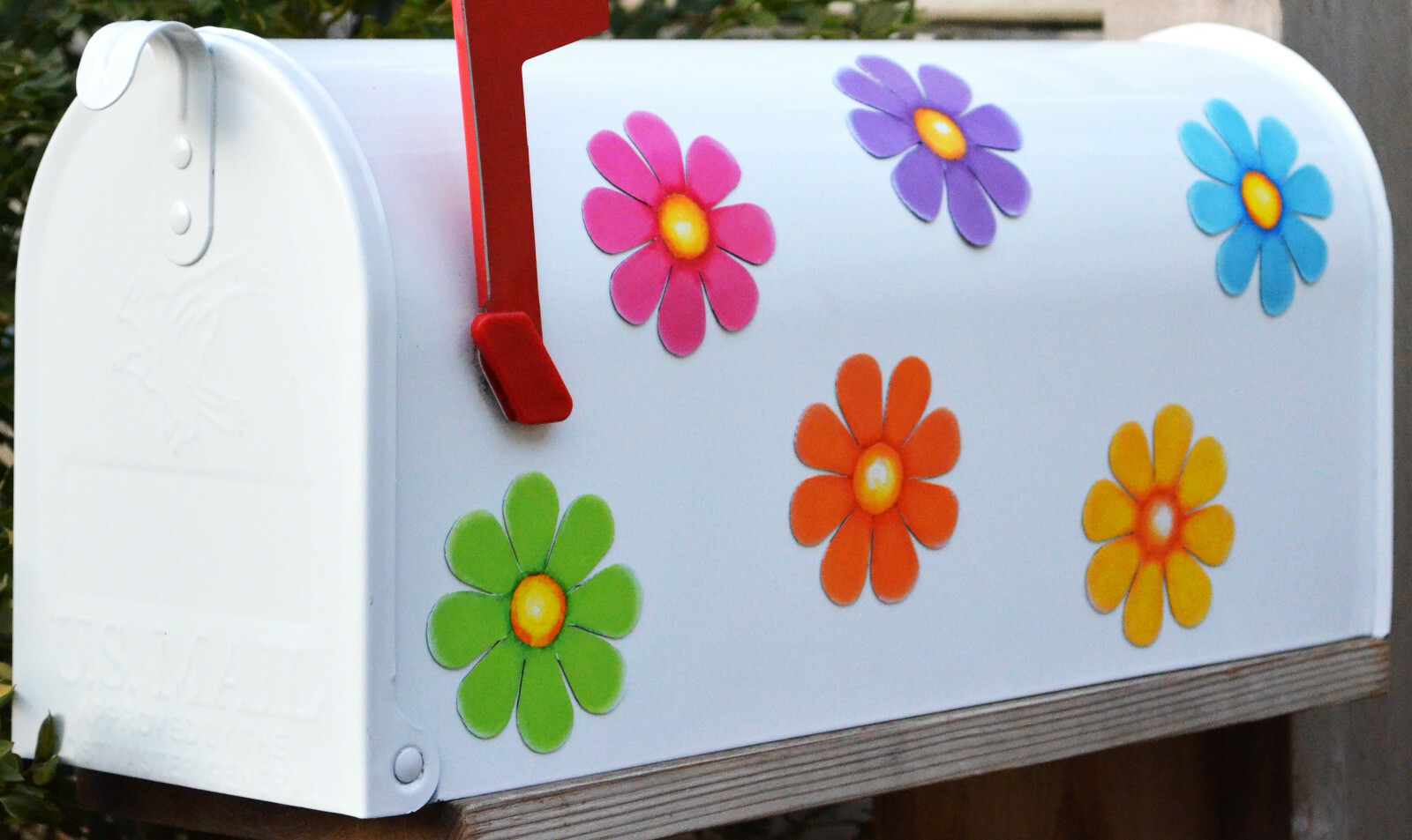 Mailbox Magnet Partial Cover Flower Groovy Daisies Set of 6 for Car Multi Use