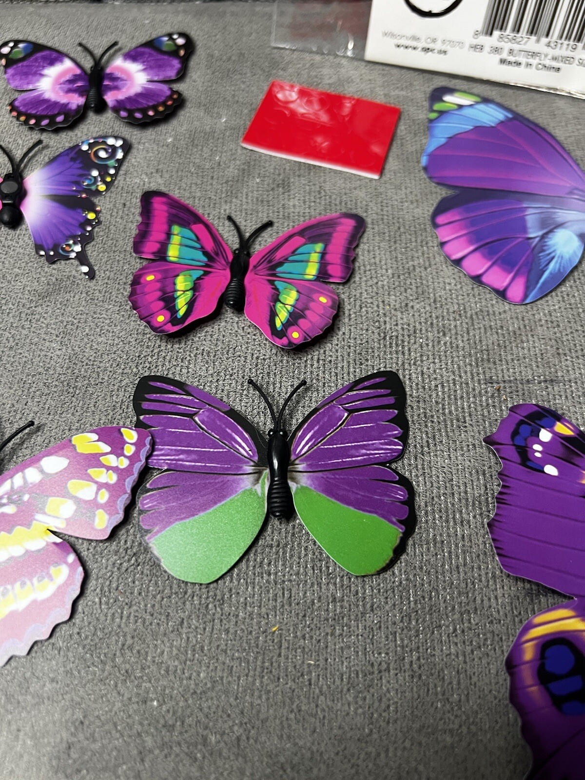 SPC 3D Magnetic Butterflies Wall Fridge Decor Crafts Mixed Sizes Realistic Lot
