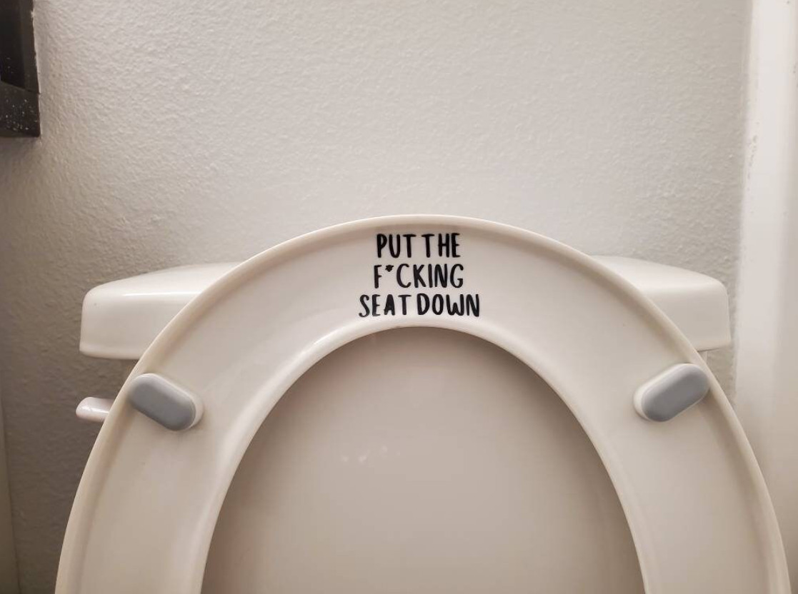 Put The F*ing Seat Down/Put The Seat Down – Decal for Bathroom 2"