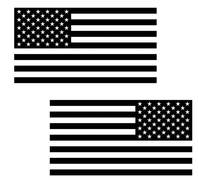US Flag Decals Set of 2 – Premium Vinyl Indoor Outdoor American Flag USA