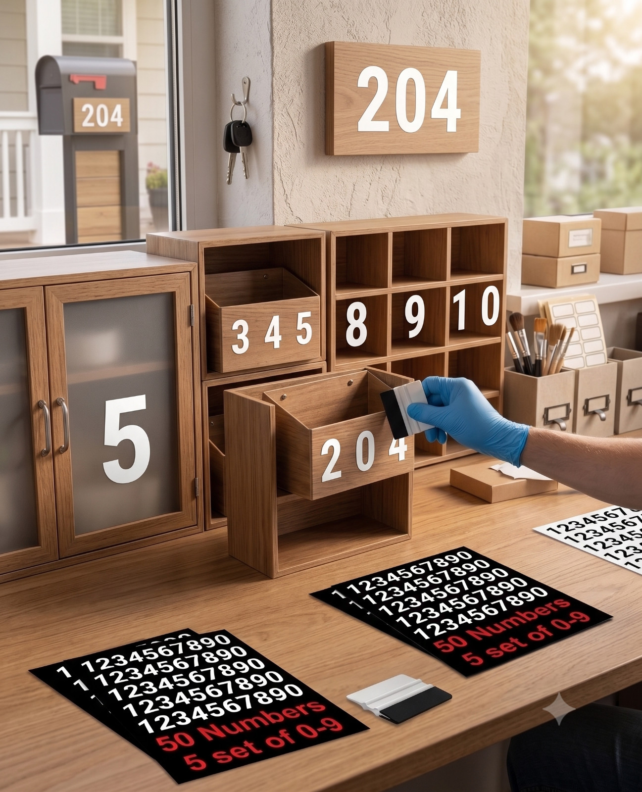 Mailbox Address locker Numbers Decal Vinyl Sticker Window Door Wall Sign Decals