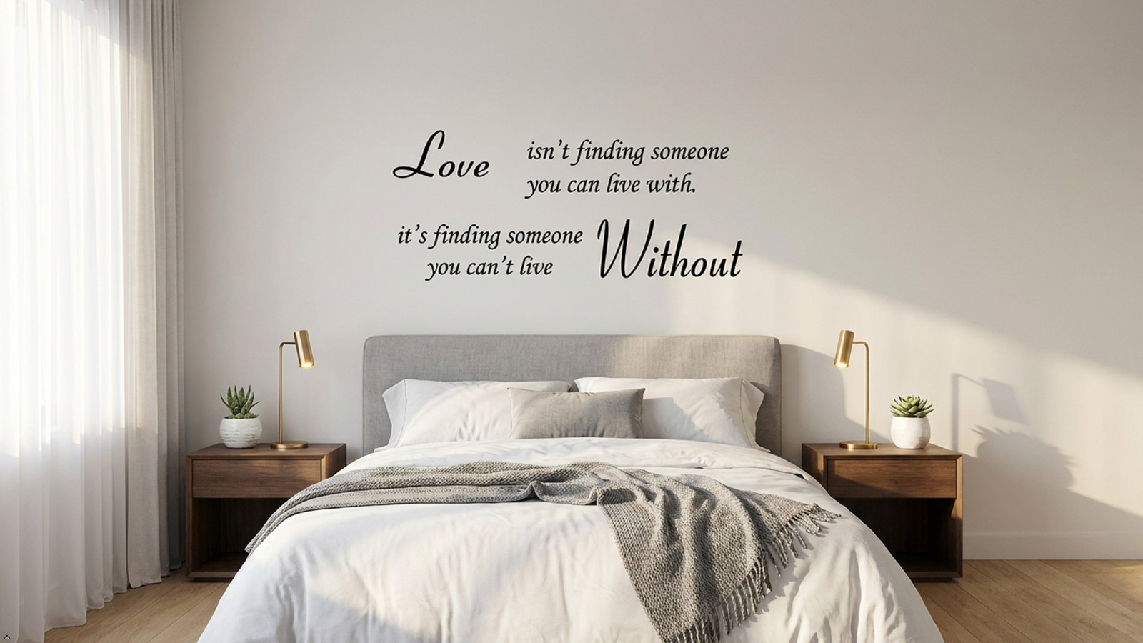 Love Without Quote Sticker Vinyl Wall Art Inspirational Saying Home Decor Decal