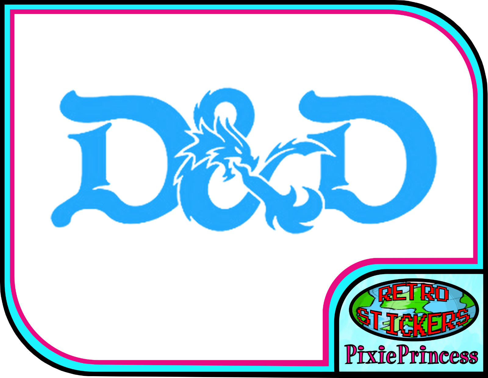 D&D Dungeon and Dragons Logo C Vinyl Sticker Board Game RPG Wall Window game