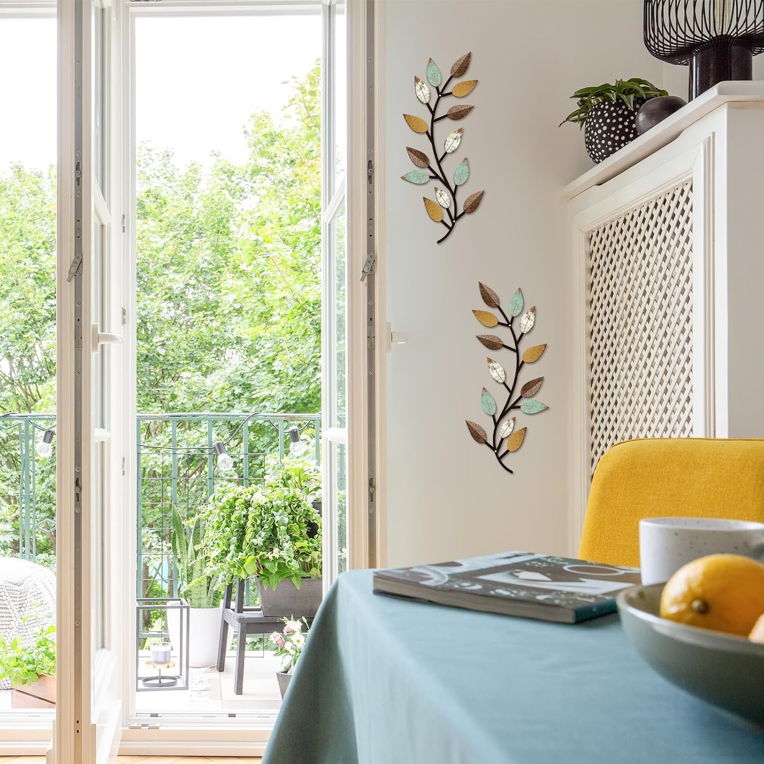 Modern Retro Leaf Metal Wall Art Set – Stunning Decorative Accents for Any Room