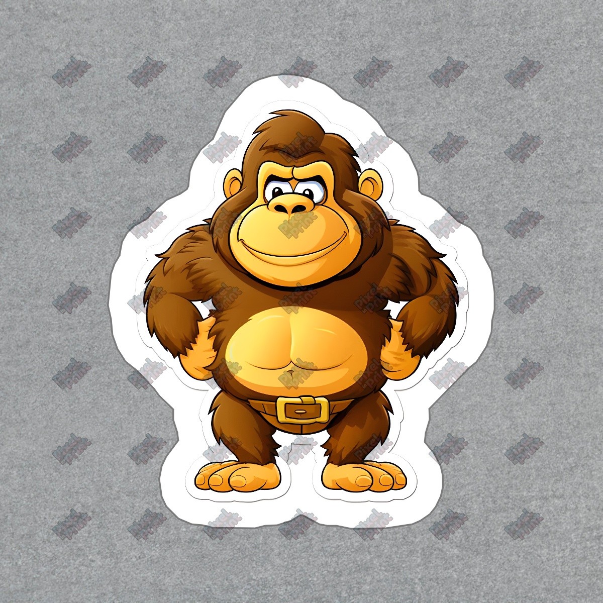Fun Cartoon Gorilla Vinyl Sticker Monkey Decal for Kids & Adults #870872