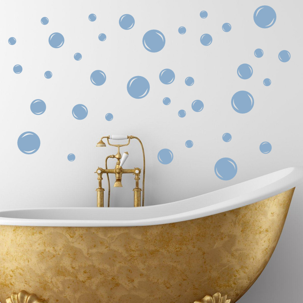 60+ BUBBLE BATH BUBBLES BATHROOM SOAK TUB Vinyl Wall Decal Decor Art Sticker