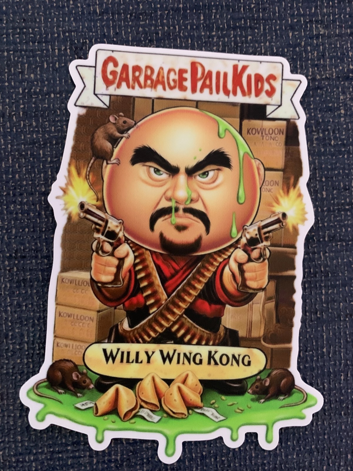 Big Trouble In Little China Stickers 2 Garbage Pail Kids Willy Wing Kong