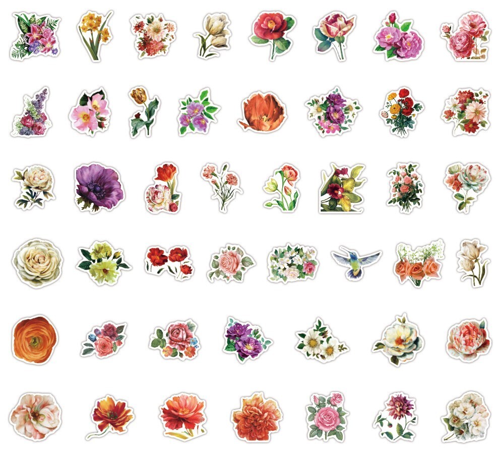 150pcs Flowers Stickers, Plants leaf flower Cactus Houseplant Stickers,#103205