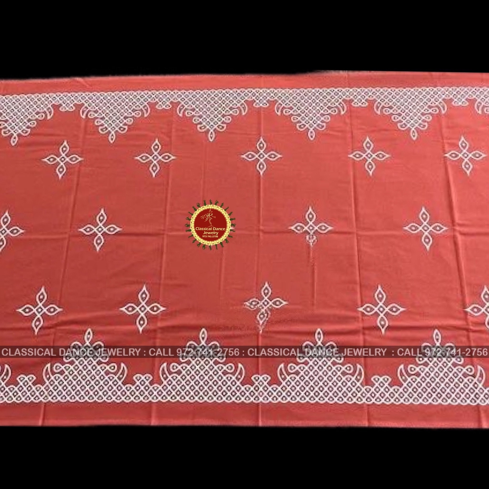 PEACH Muggu Rangoli Kolam Cotton Back Drop Cloth Ammavaru Weddings Puja