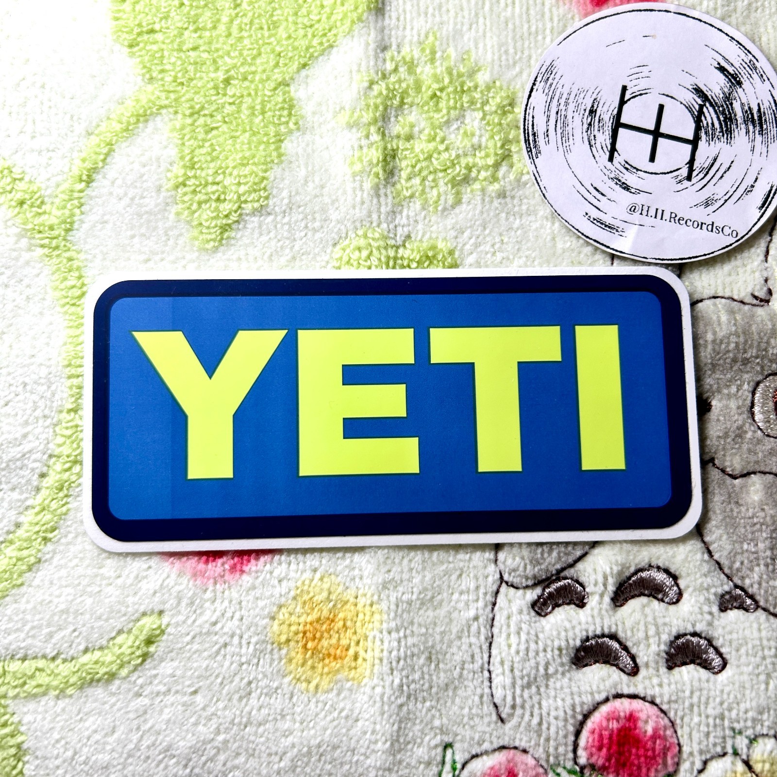 Yeti Official Sticker Decal Cooler Tumbler Outdoors Brand | 4" Matte Green Blue