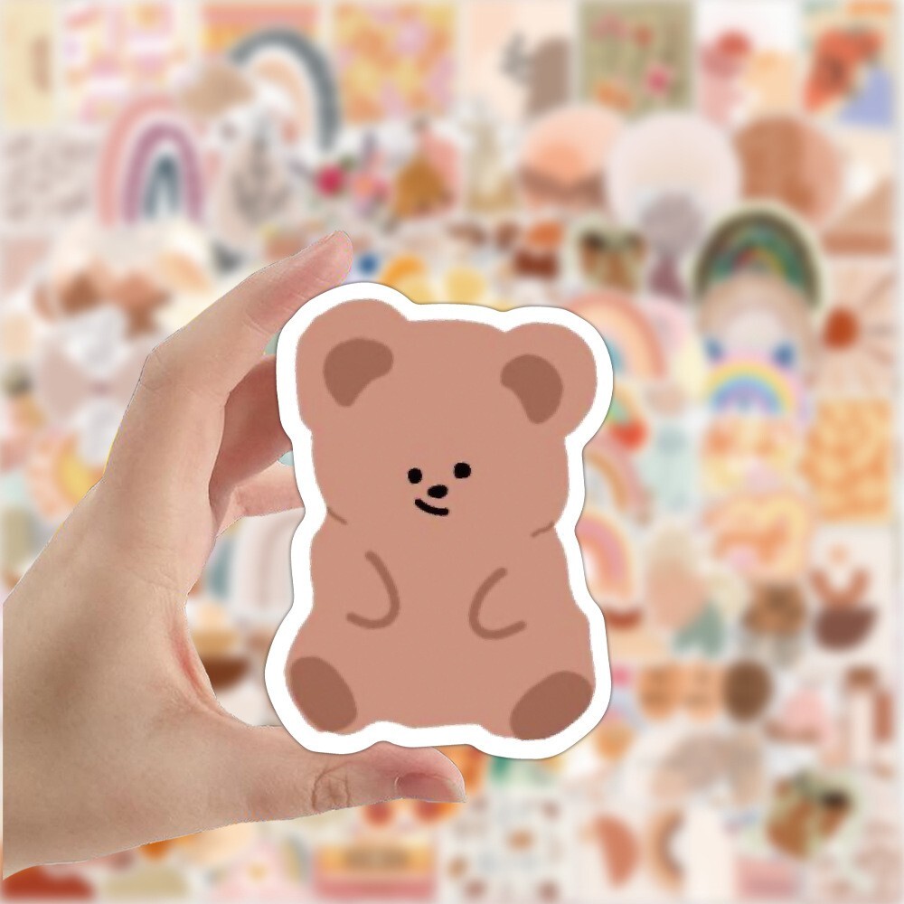 200pcs Retro Cottagecore Vintage Vinyl Sticker Waterproof Decal，#106107186