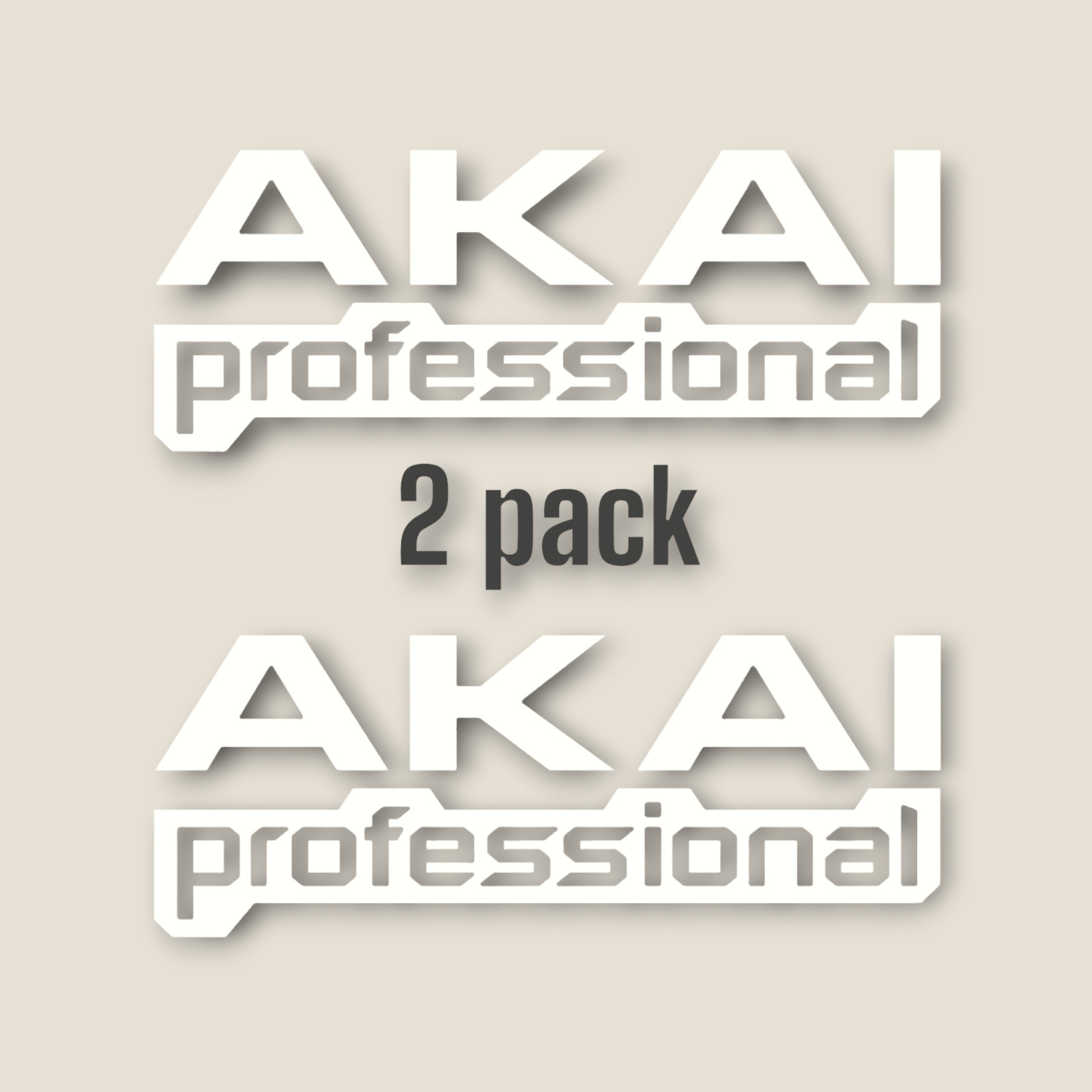 2 Pack – AKAI True Sound Audio 6" Premium Vinyl Decal Stickers, 5 Yr Durability